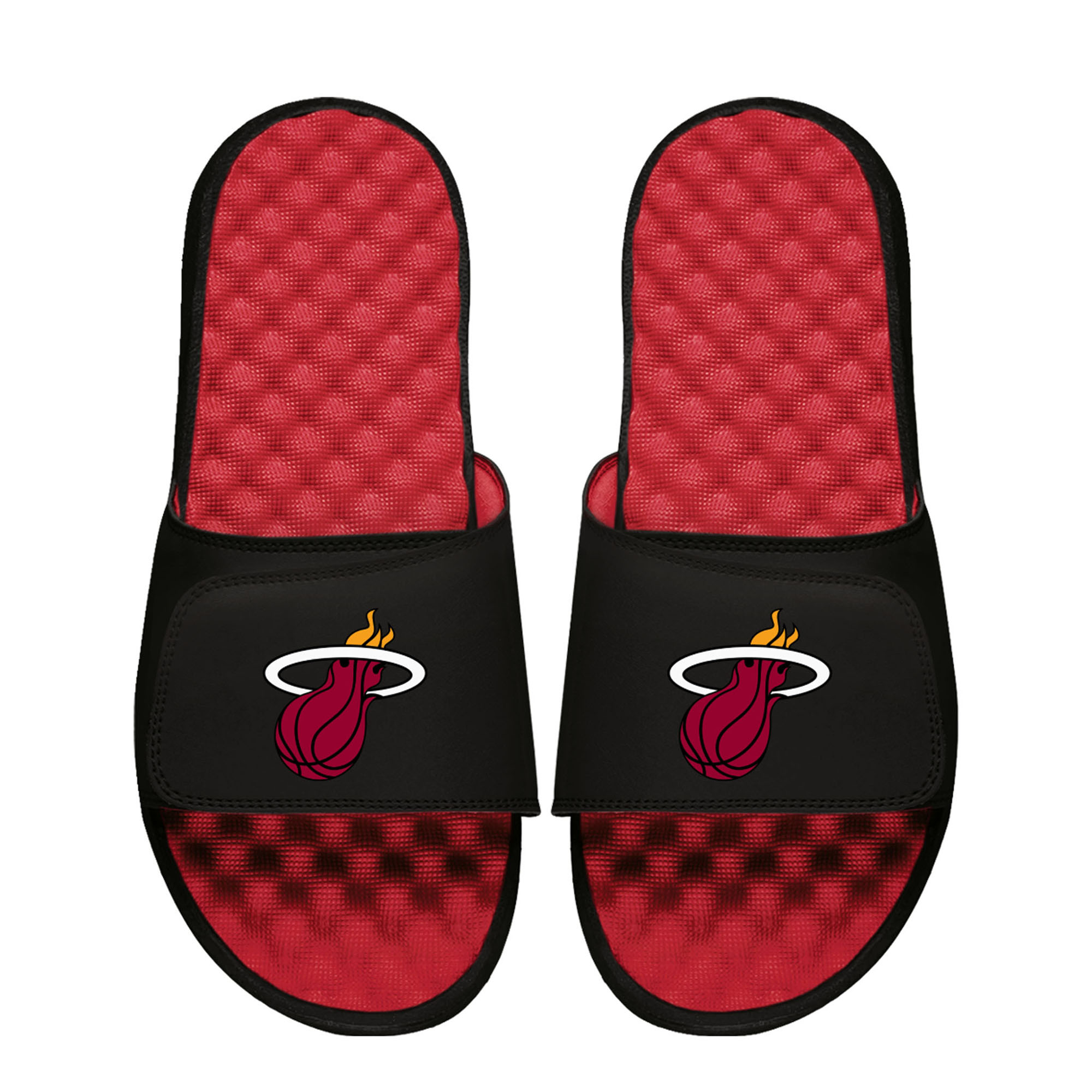 Unisex ISlide Black Miami Heat Primary Logo Slide Sandals
