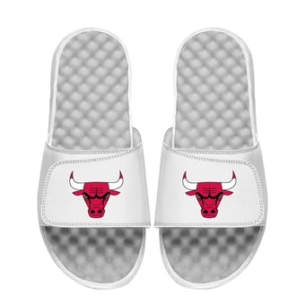Unisex ISlide White Chicago Bulls Primary Logo Slide Sandals