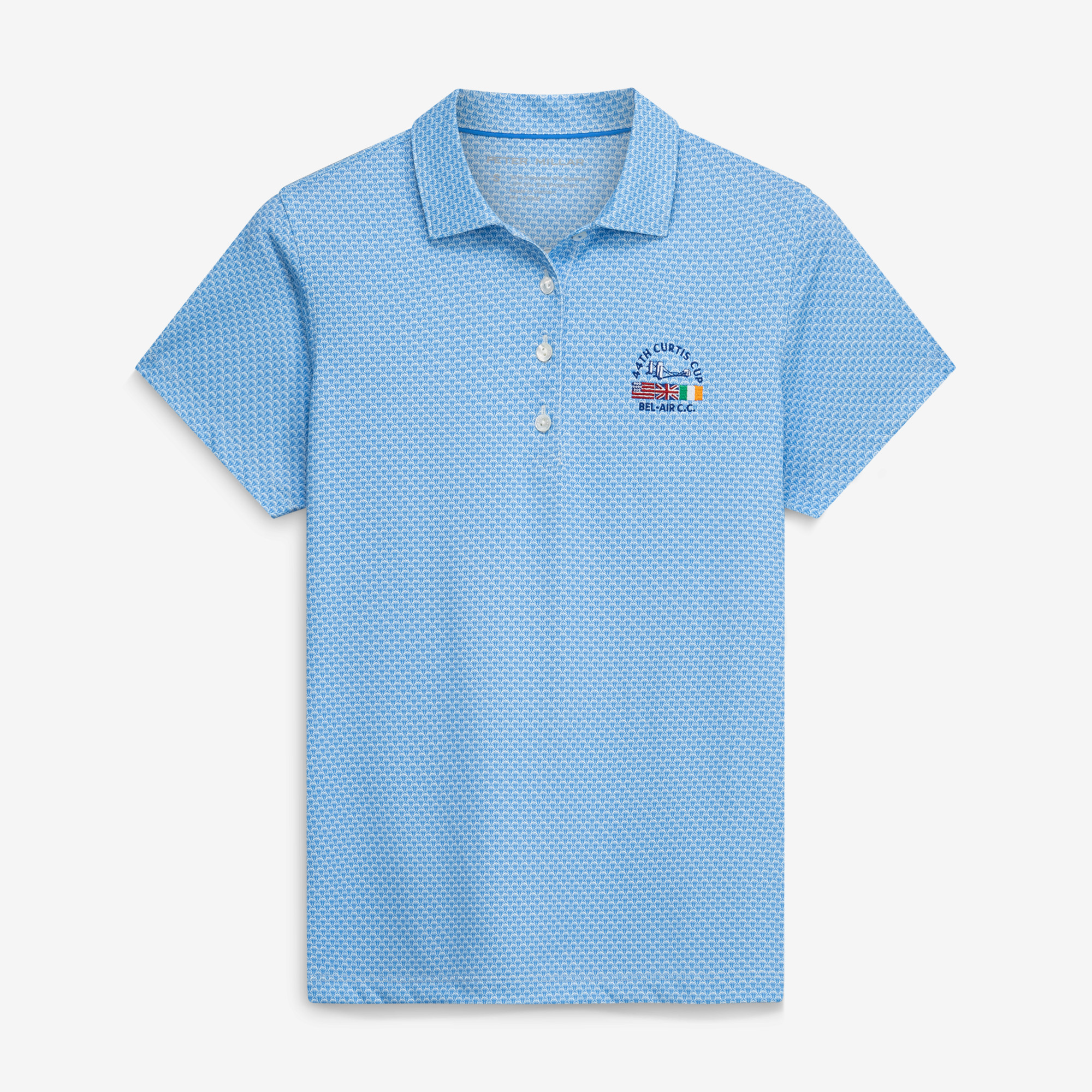 Women’s 2026 Curtis Cup Peter Millar Blue Maritime Valley Jersey Polo Women’s 2026 Curtis Cup Peter Millar Blue Maritime Valley Jersey Polo
