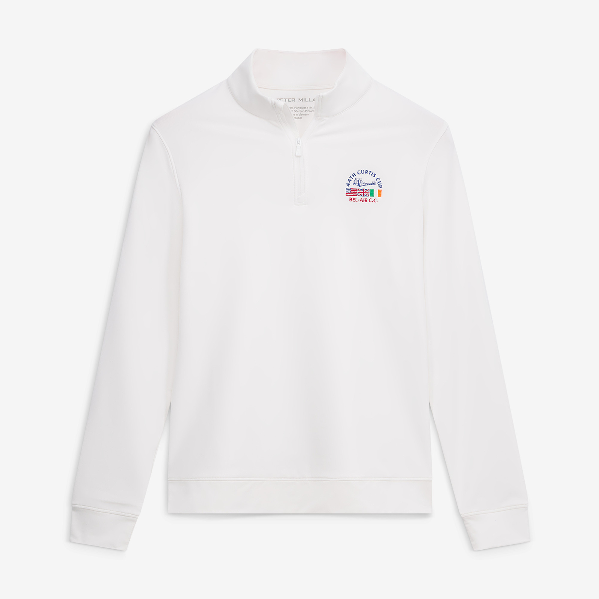Women’s Peter Millar White Curtis Cup Perth Performance Quarter-Zip Pullover Women’s Peter Millar White Curtis Cup Perth Performance Quarter-Zip Pullover