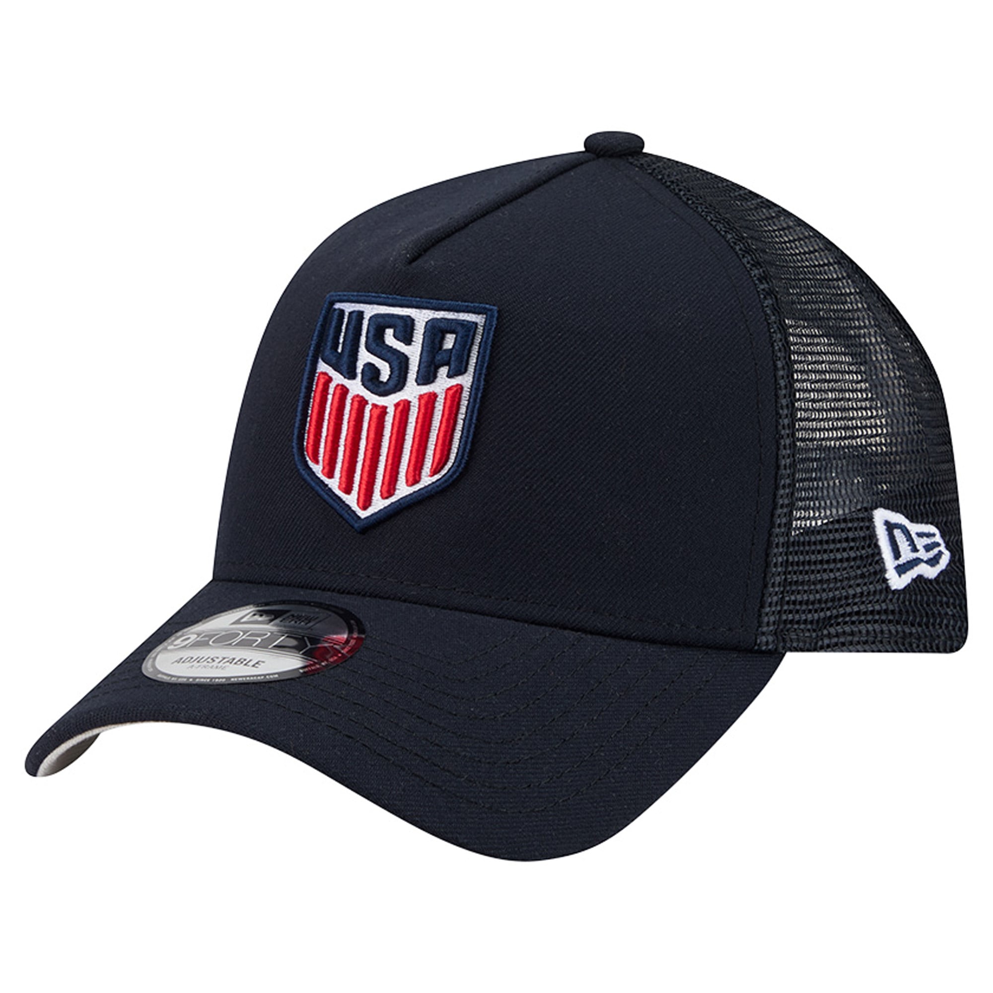 Men's New Era Navy USMNT A-Frame 9FORTY Adjustable Hat