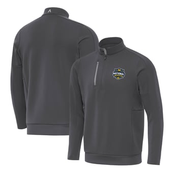 Men's Antigua  Gray Michigan Wolverines 2026 NCAA Men's Basketball National Champions Generation Quarter-Zip Pullover