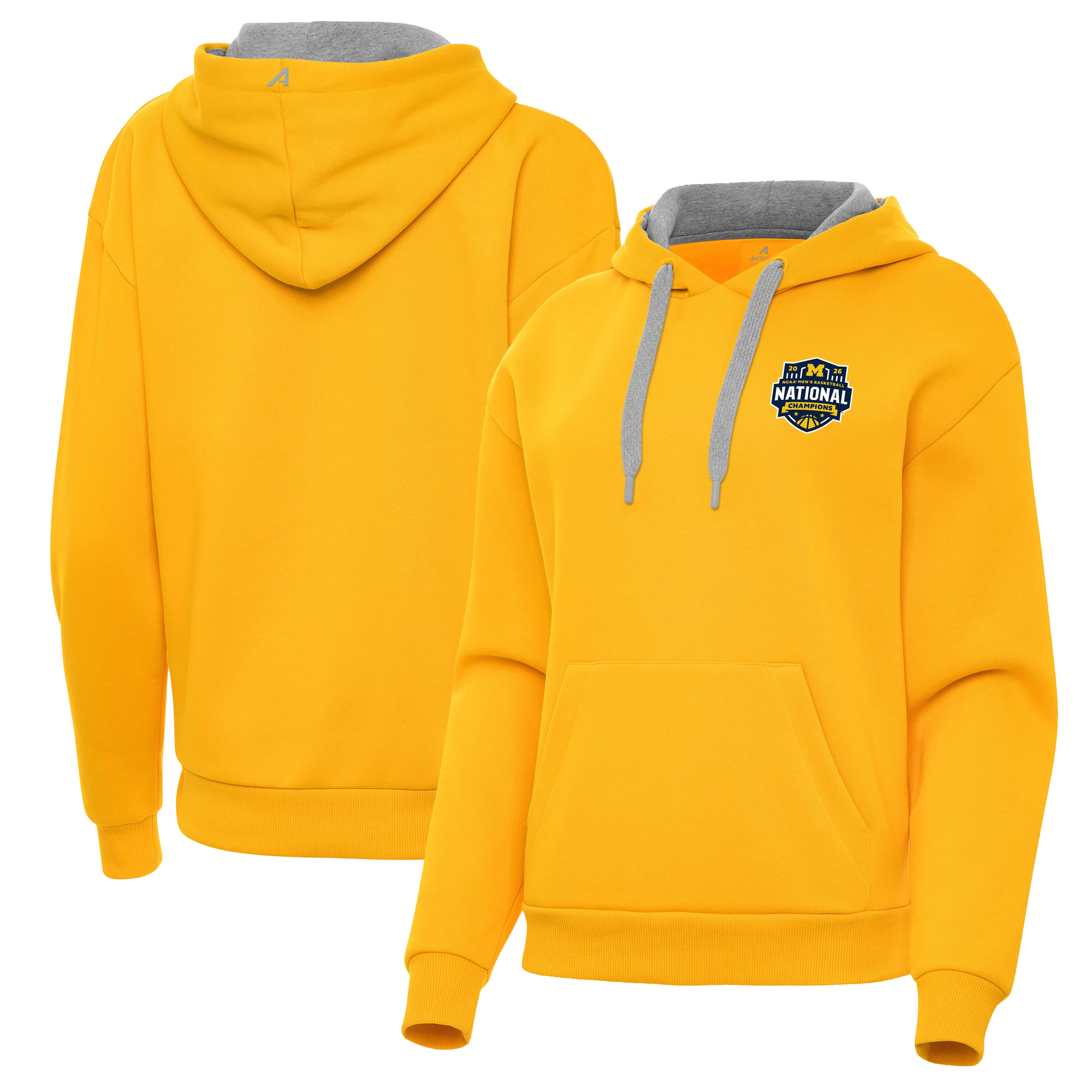 Women's Antigua  Maize Michigan Wolverines 2026 NCAA Men's Basketball National Champions Victory Hoodie