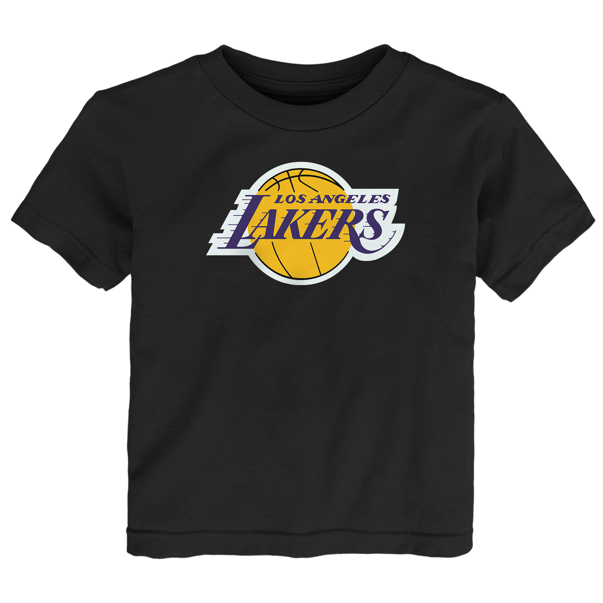 Outerstuff Baby Boys' and Girls' Black Los Angeles Lakers Primary Logo T-Shirt - Black