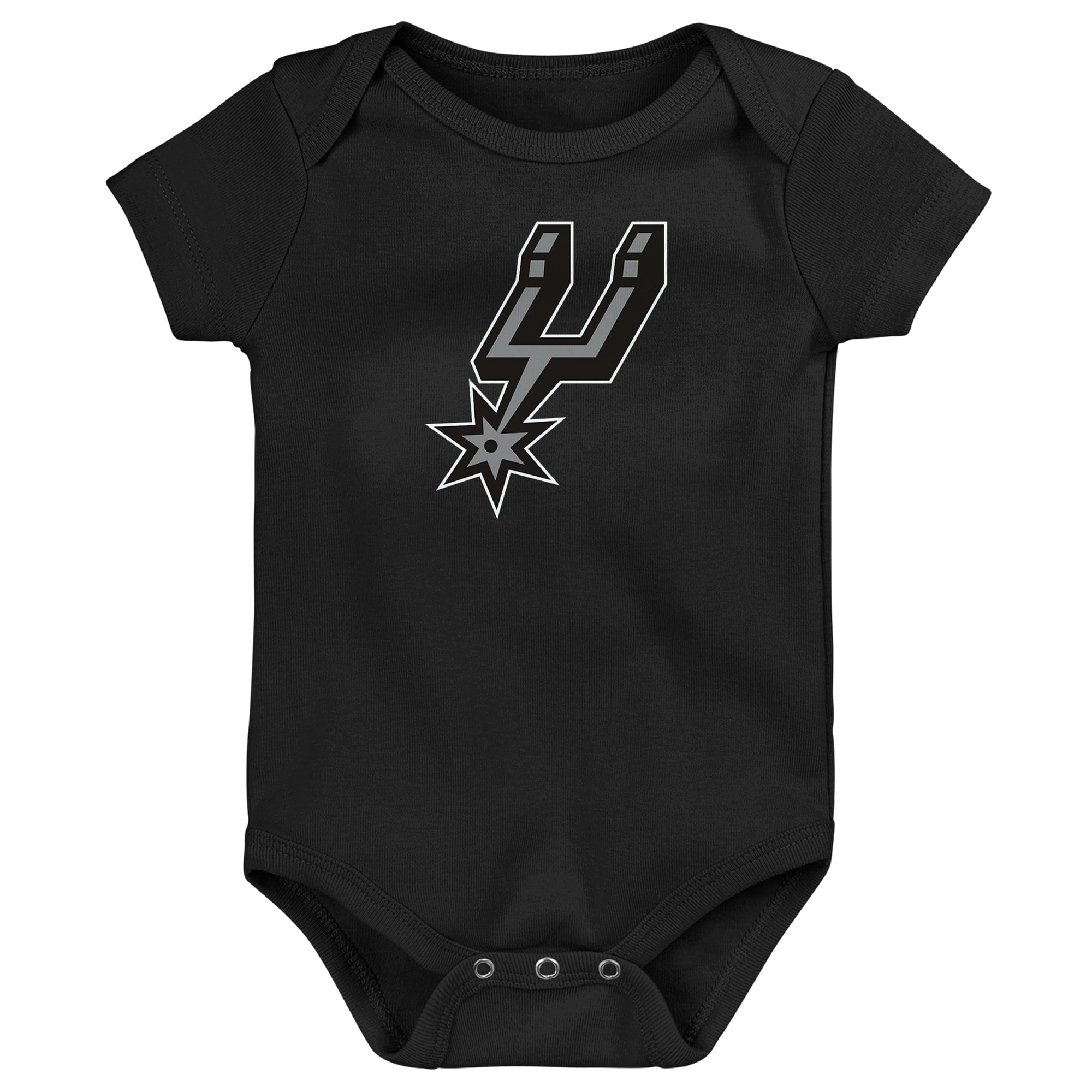Newborn Outerstuff Black San Antonio Spurs Primary Logo Bodysuit