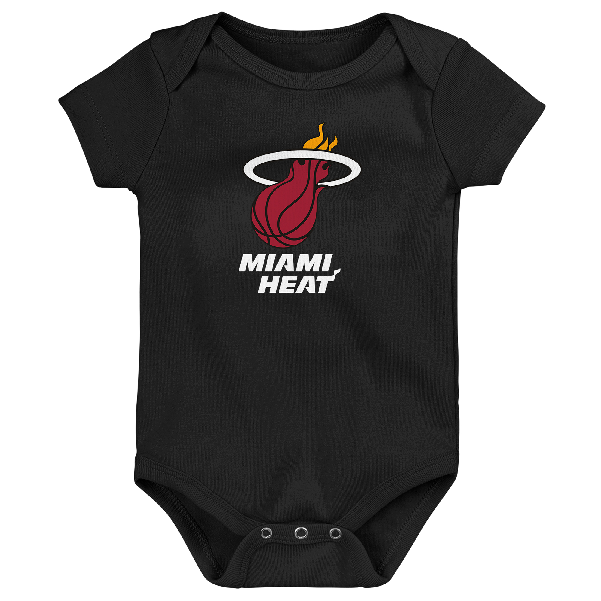 Outerstuff Baby Boys' and Girls' Black Miami Heat Primary Logo Bodysuit - Black