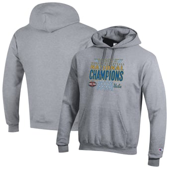 Men's Champion  Gray UCLA Bruins 2026 NCAA Women's Basketball National Champions Powerblend Hoodie