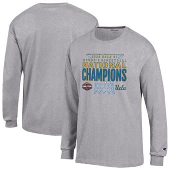 Men's Champion  Gray UCLA Bruins 2026 NCAA Women's Basketball National Champions Long Sleeve T-Shirt