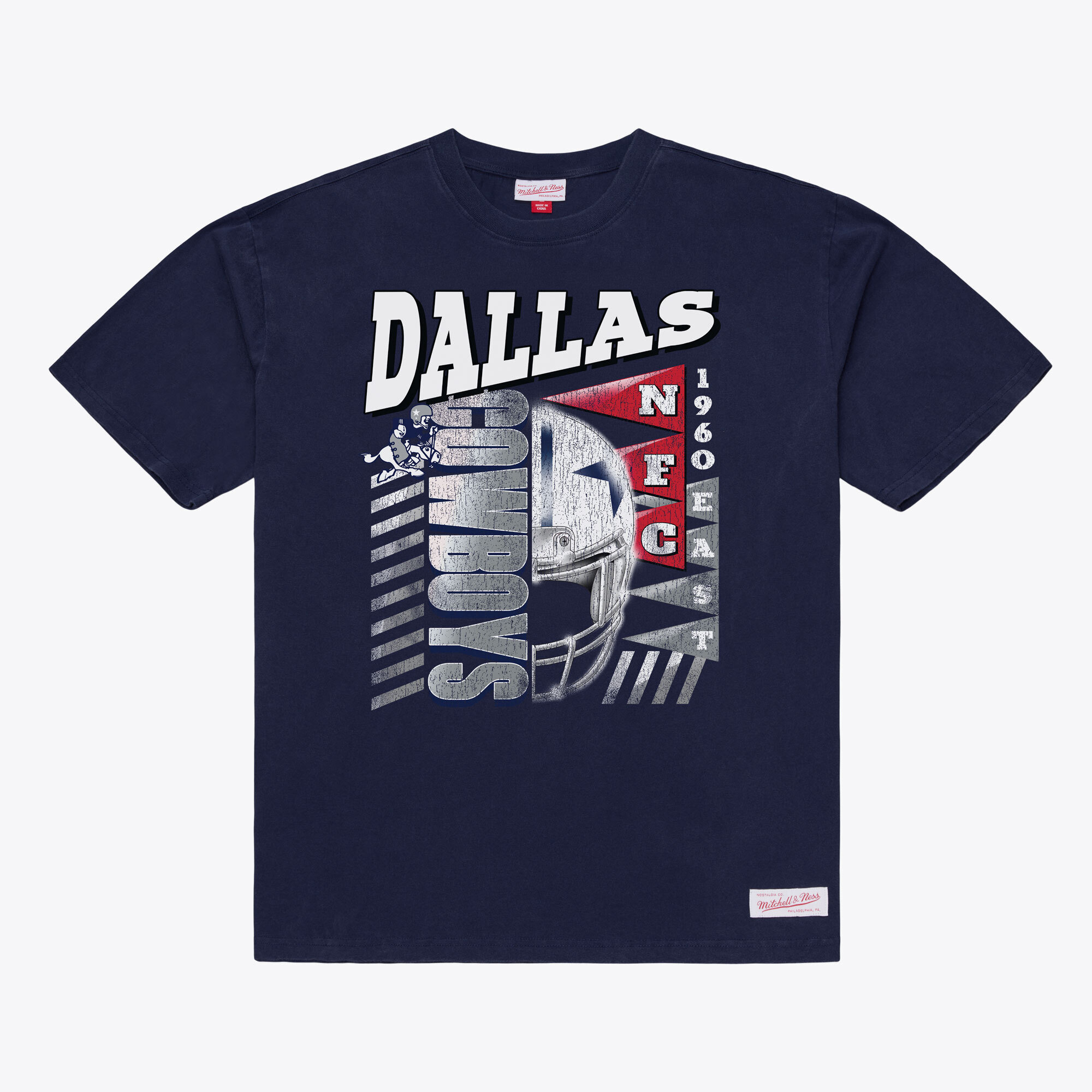 Men's Mitchell & Ness Navy Dallas Cowboys Core Essentials Street Graphic T-Shirt