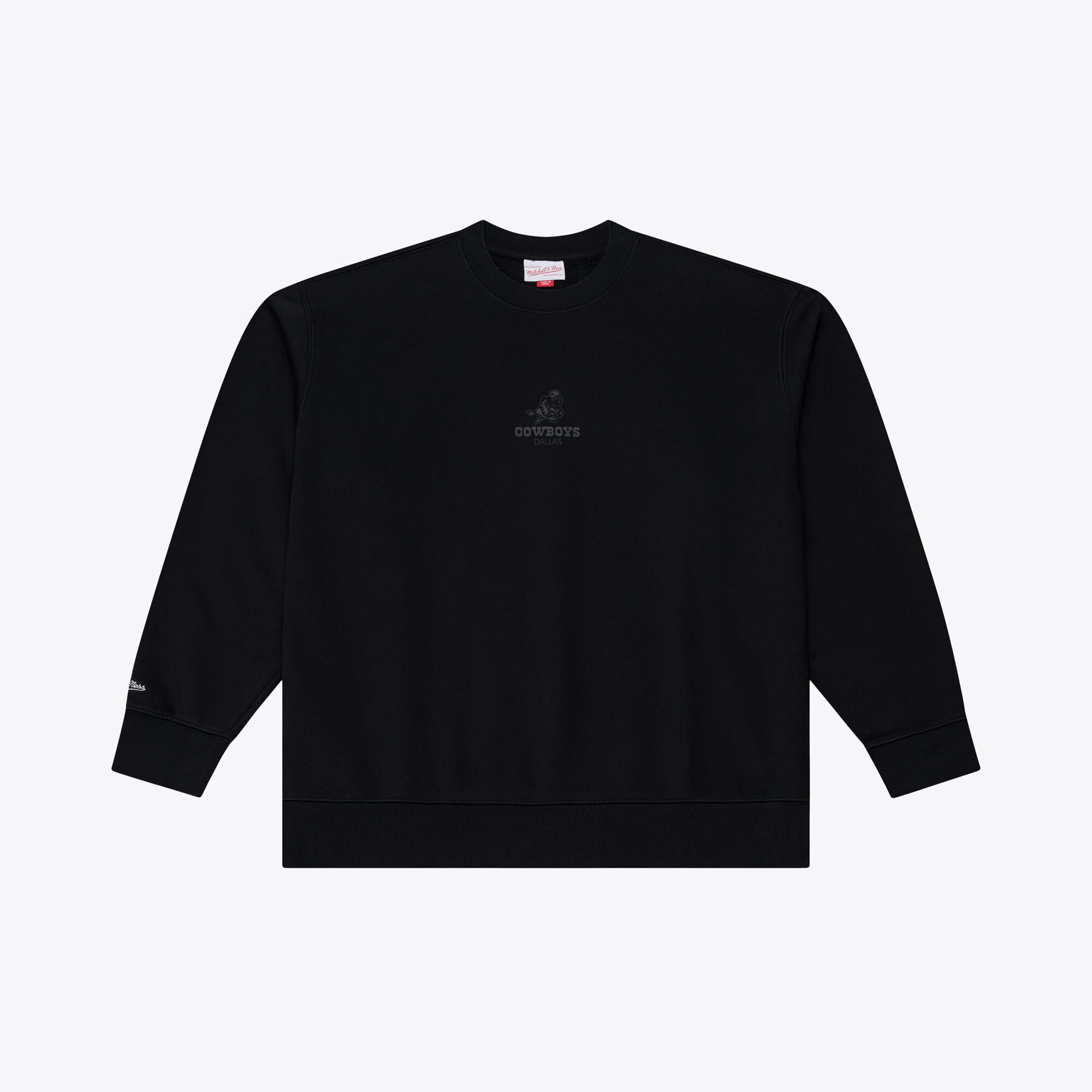 Mitchell & Ness Men's Mitchell Ness Black Dallas Cowboys Core Essentials Micro Logo Fleece Sweatshirt - Black