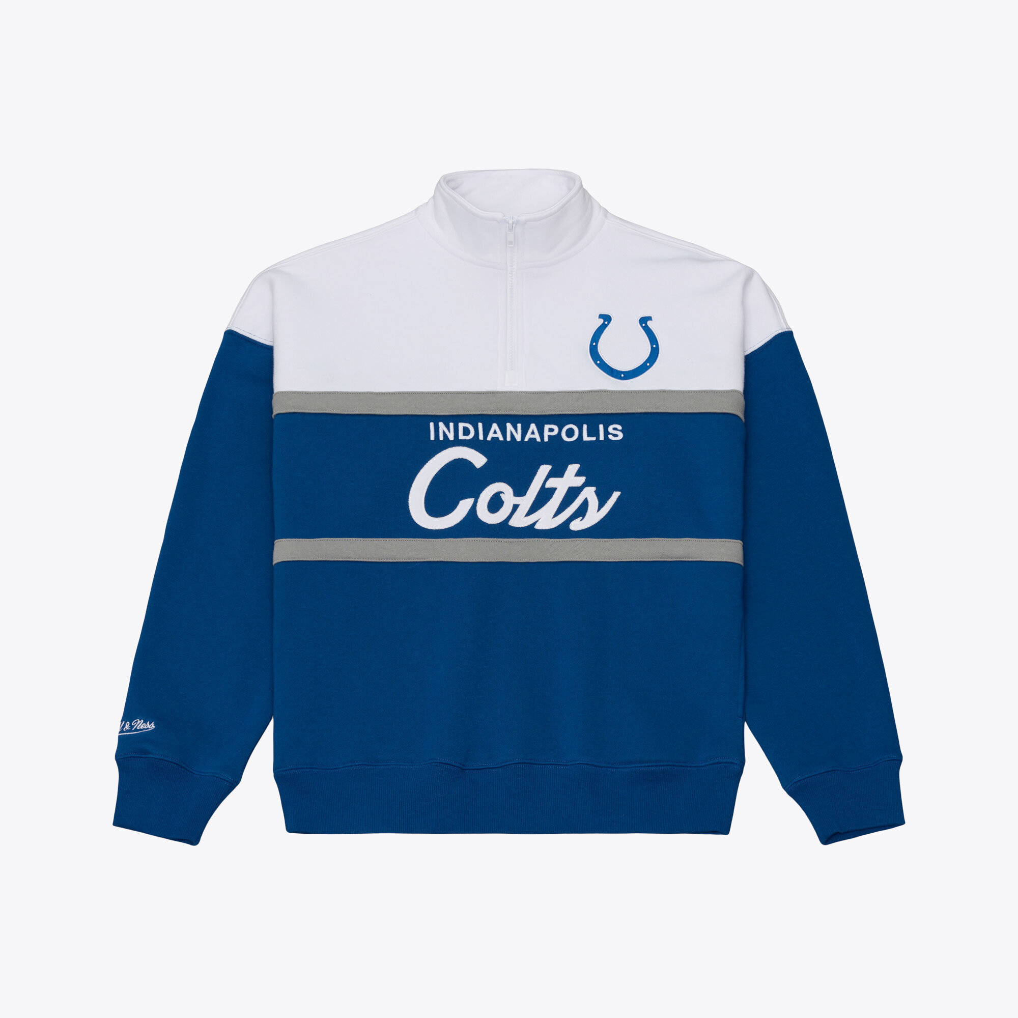 Women's Mitchell & Ness  Royal Indianapolis Colts Head Coach Quarter-Zip Pullover