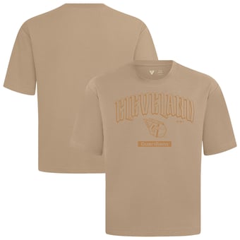 Unisex Levelwear Khaki Cleveland Guardians Credence Luxe Signature Knit T-Shirt