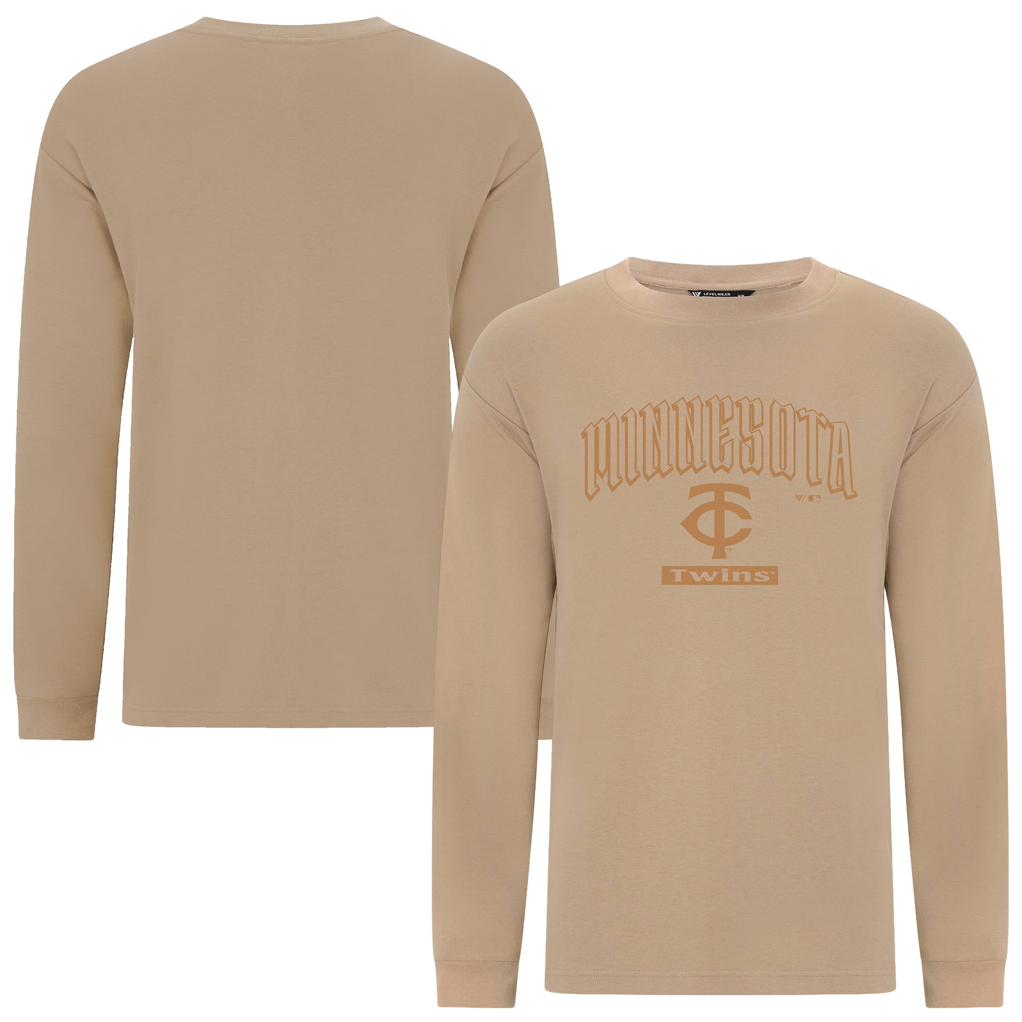 Unisex Levelwear Khaki Minnesota Twins Credence Luxe Signature Long Sleeve T-Shirt