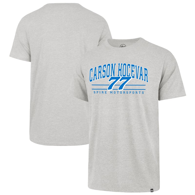 Men's '47 Heather Gray Carson Hocevar Roscoe Franklin T-Shirt