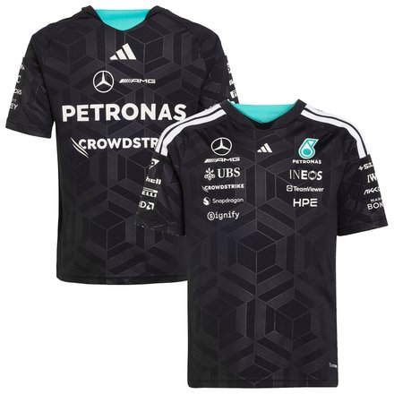 Mercedes AMG Petronas Driver Jersey T-Shirt - Black- Kids