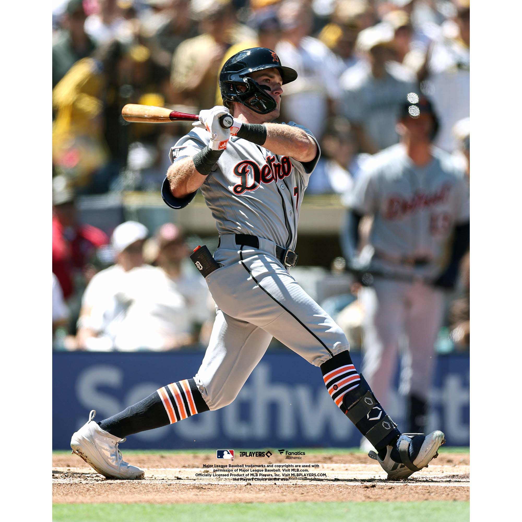 Kevin McGonigle Detroit Tigers Unsigned 2026 Opening Day Batting Photograph