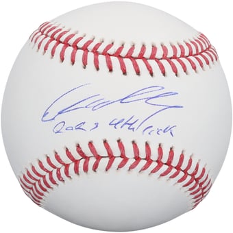 "Ethan Holliday Colorado Rockies Autographed Baseball with ""2025 #4 Pick"" Inscription"