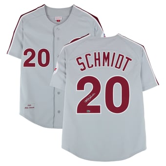 Mike Schmidt Philadelphia Phillies Autographed Gray Mitchell & Ness Authentic Jersey