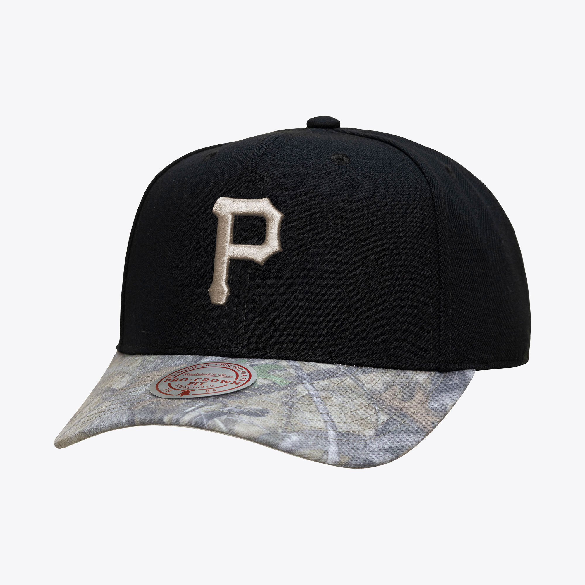 Men's Mitchell & Ness  Black Pittsburgh Pirates Midnight Timber Pro Snapback Hat