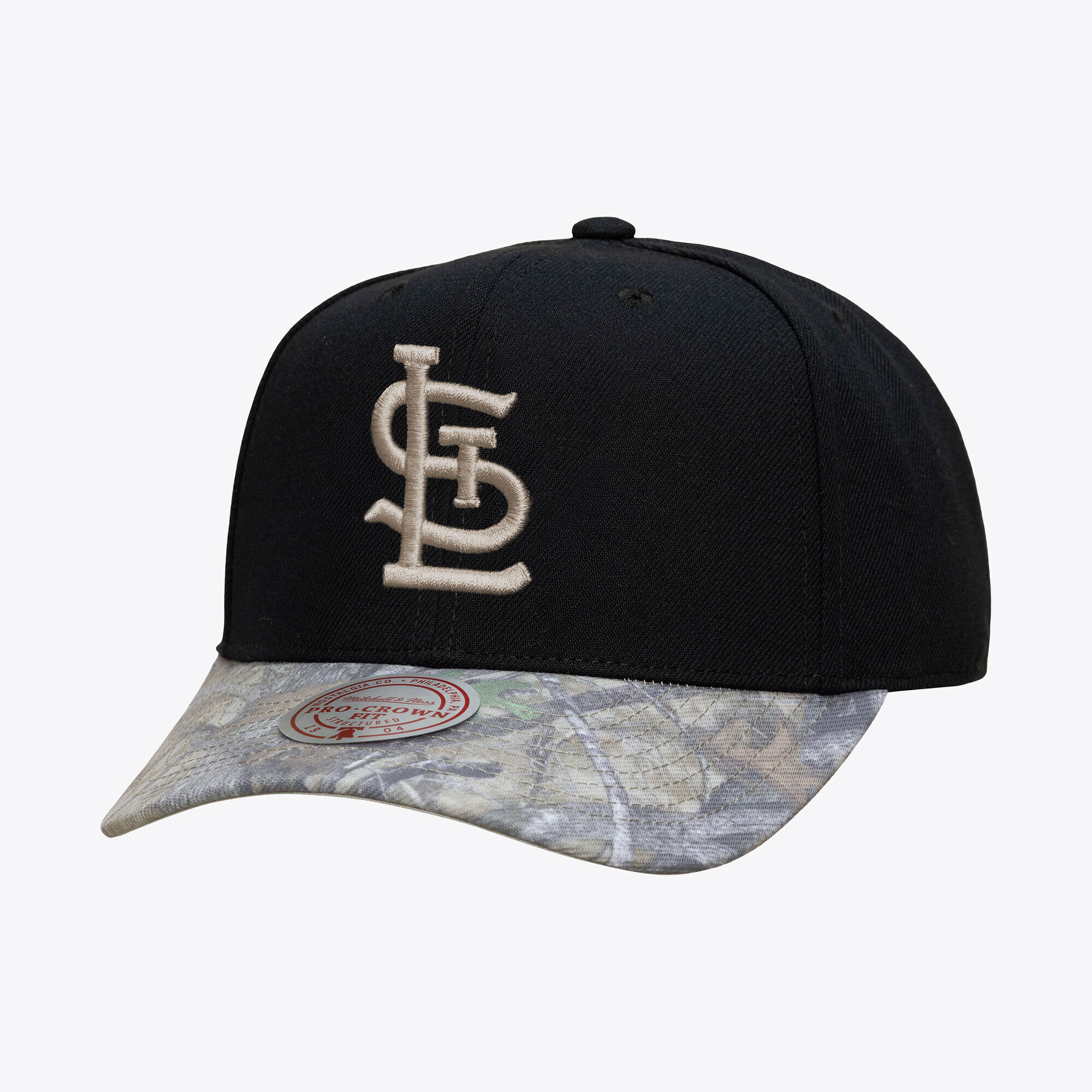 Men's Mitchell & Ness  Black St. Louis Cardinals Midnight Timber Pro Snapback Hat