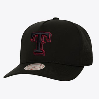Men's Mitchell & Ness  Black Texas Rangers Perfect Pop Pro Snapback Hat