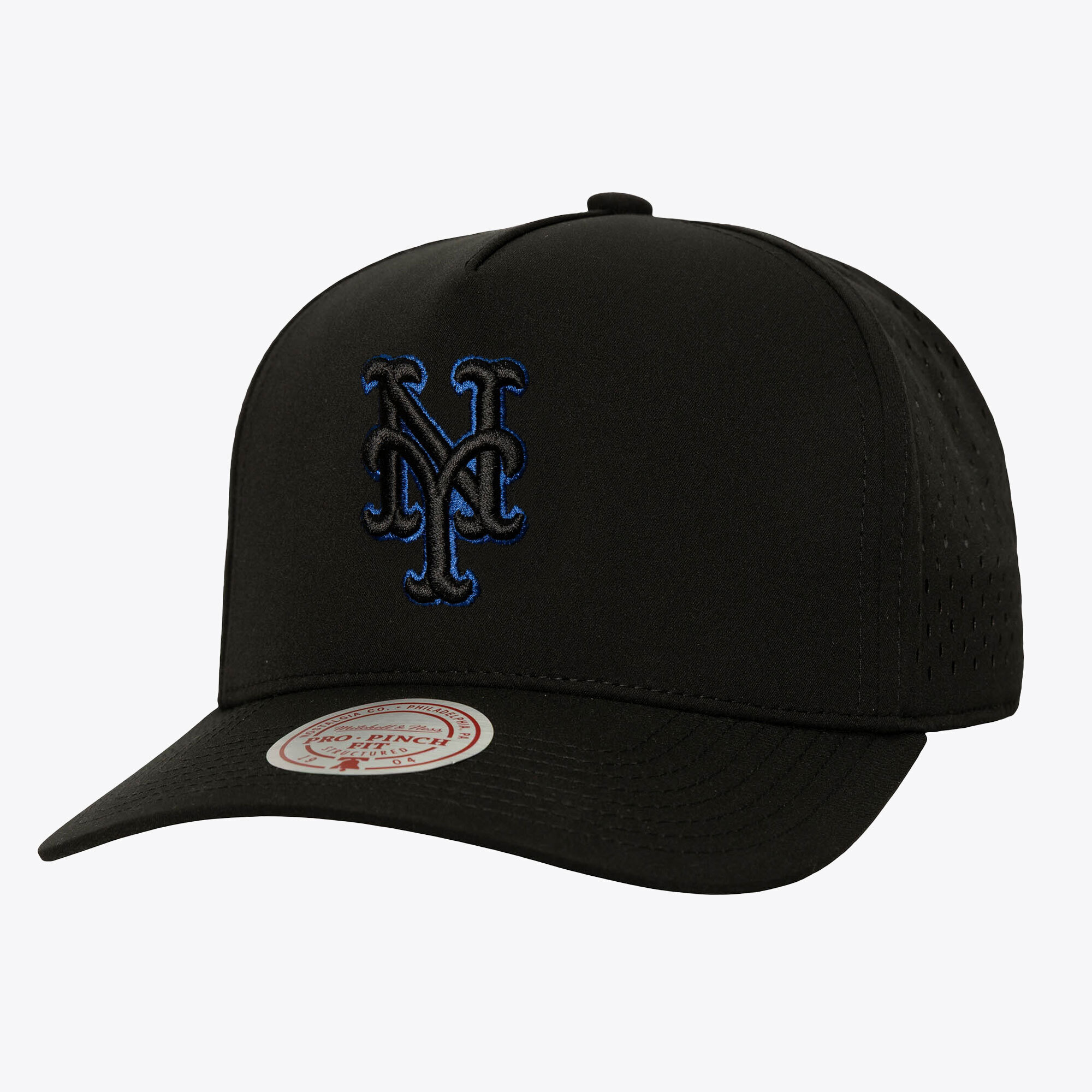 Men's Mitchell & Ness  Black New York Mets Perfect Pop Pro Snapback Hat