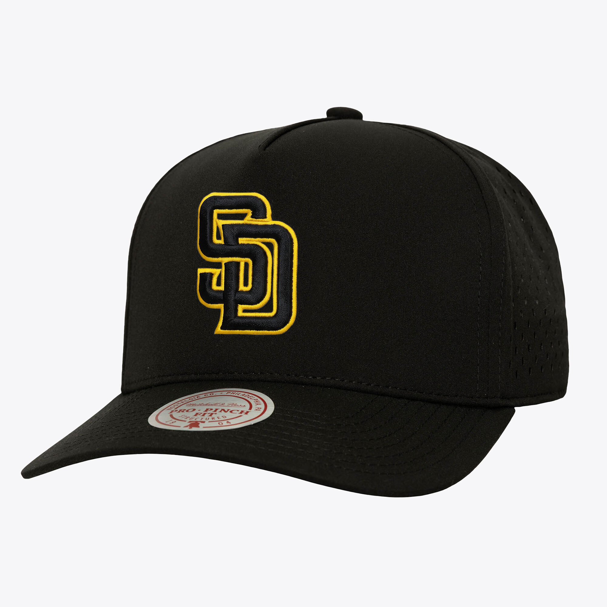 Men's Mitchell & Ness  Black San Diego Padres Perfect Pop Pro Snapback Hat