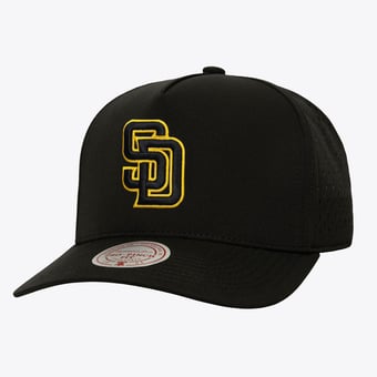 Men's Mitchell & Ness  Black San Diego Padres Perfect Pop Pro Snapback Hat