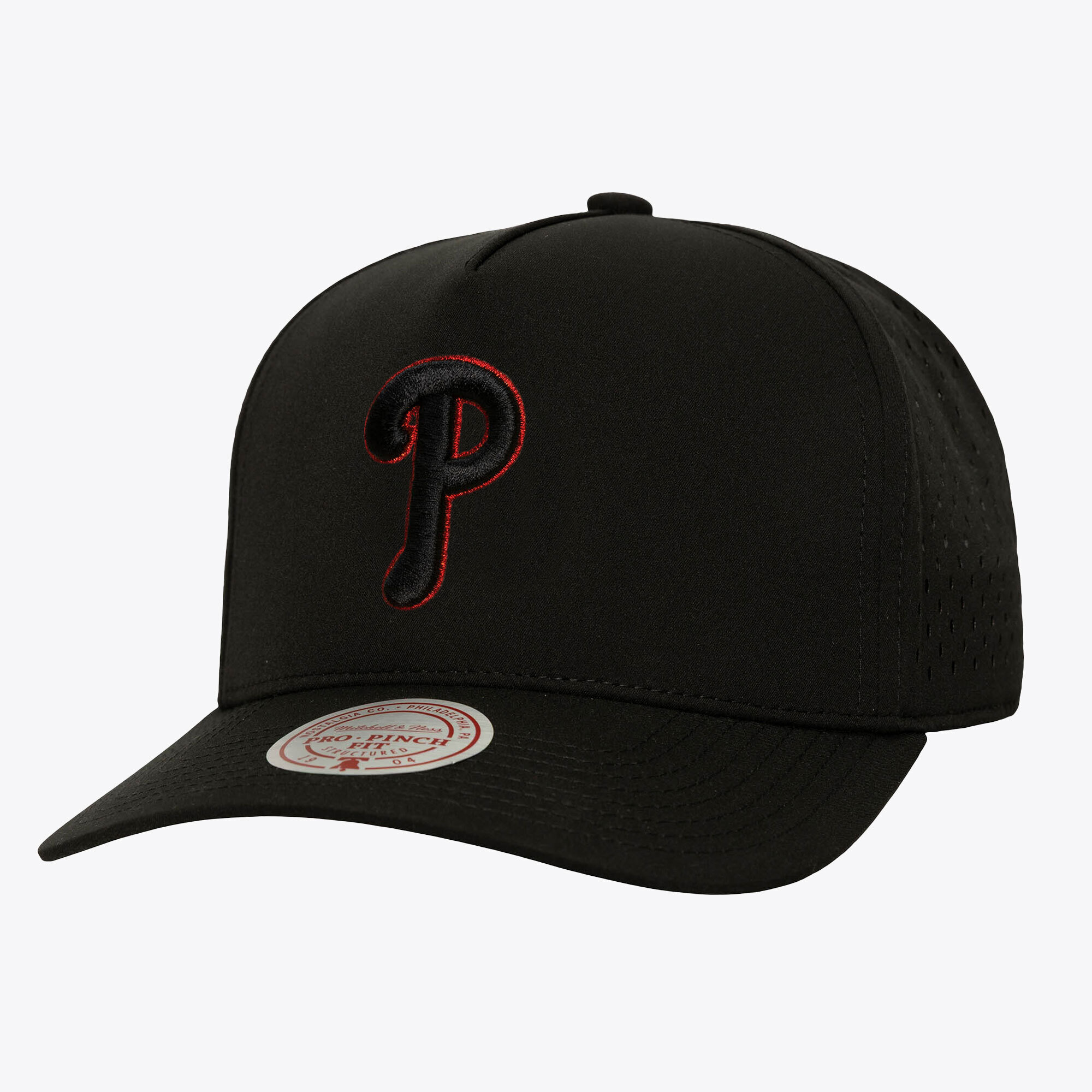 Men's Mitchell & Ness  Black Philadelphia Phillies Perfect Pop Pro Snapback Hat