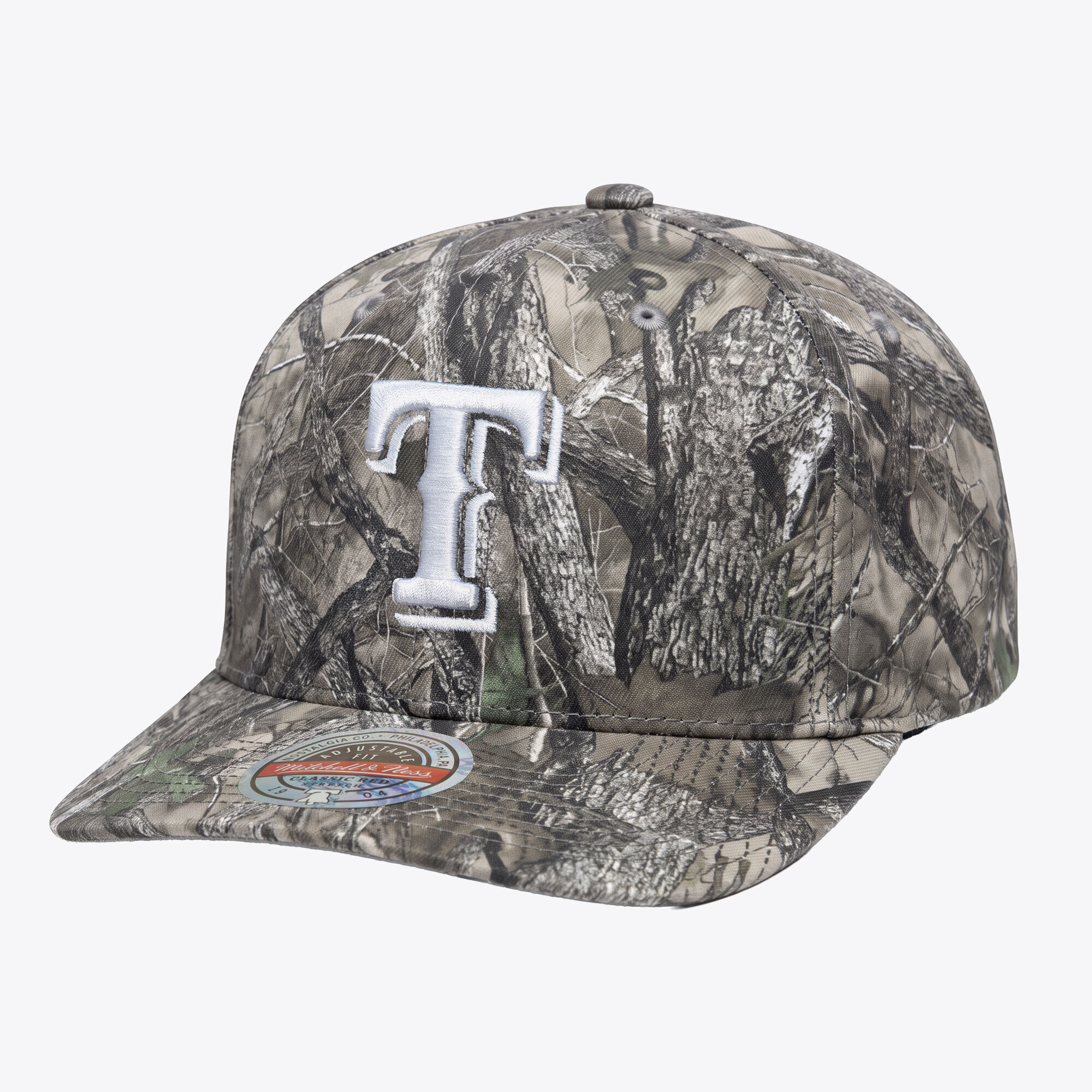 Men's Mitchell & Ness  Camo Texas Rangers Timber Trail Snapback Hat