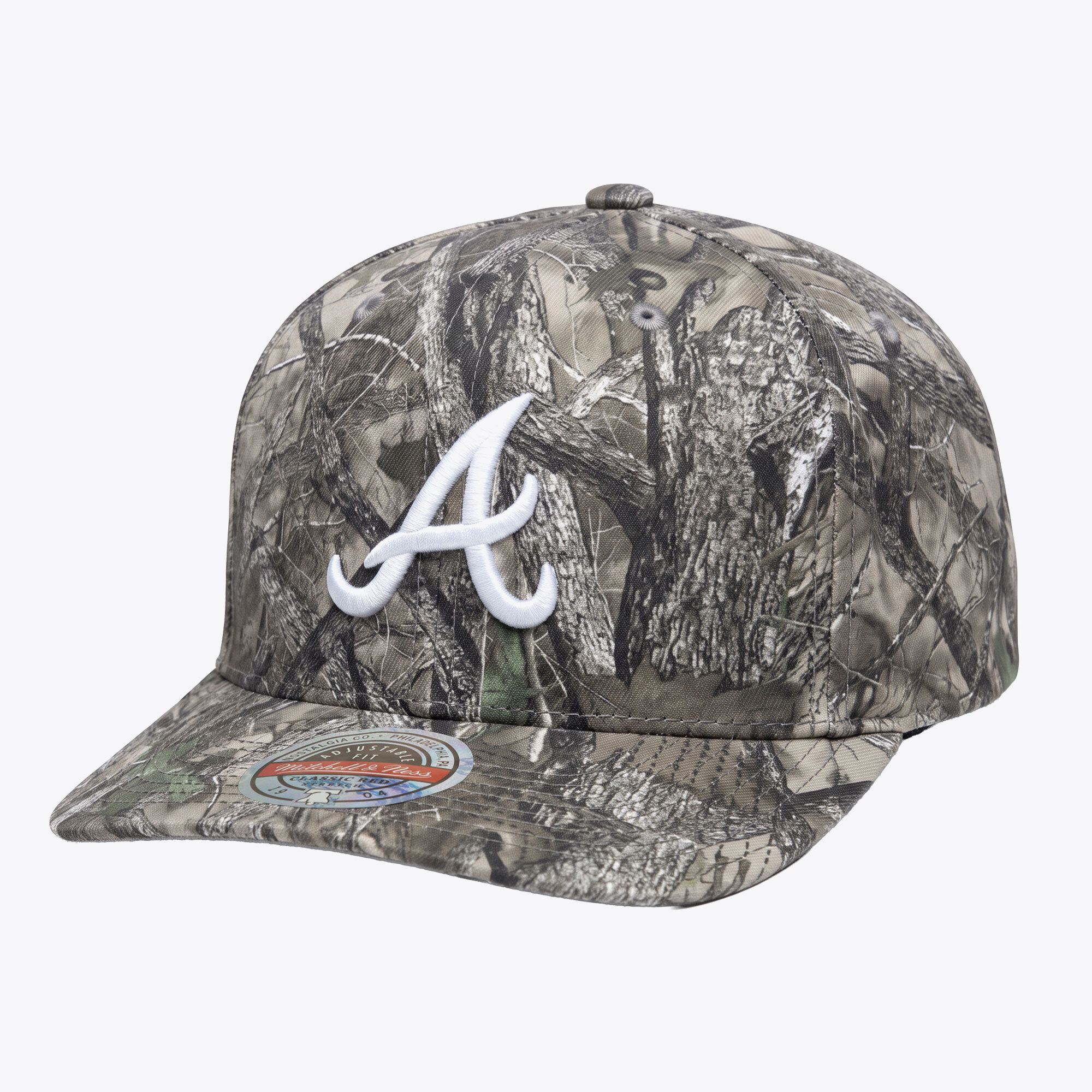 Men's Mitchell & Ness  Camo Atlanta Braves Timber Trail Snapback Hat