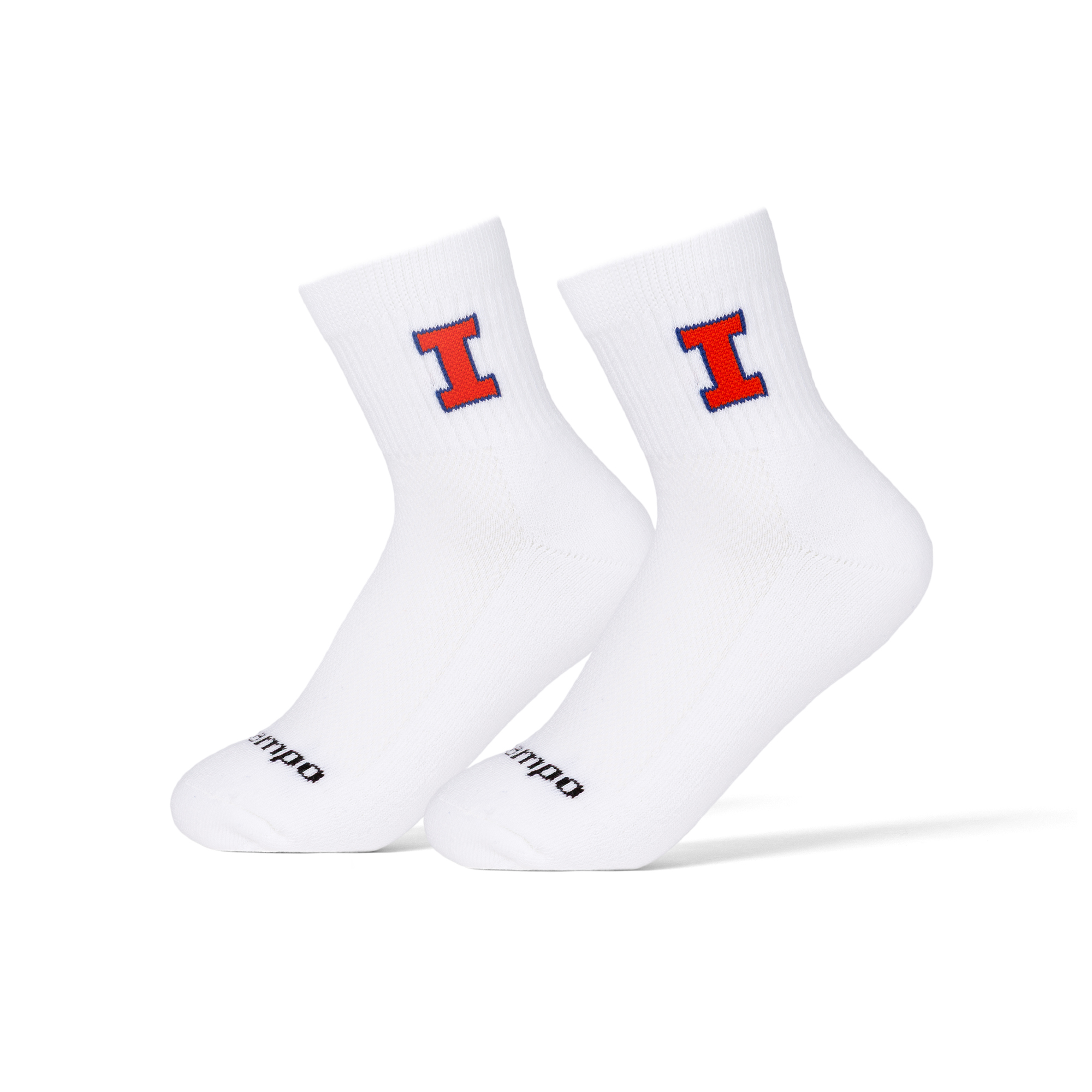 Unisex Del Campo White Illinois Fighting Illini Quarter-Length Socks