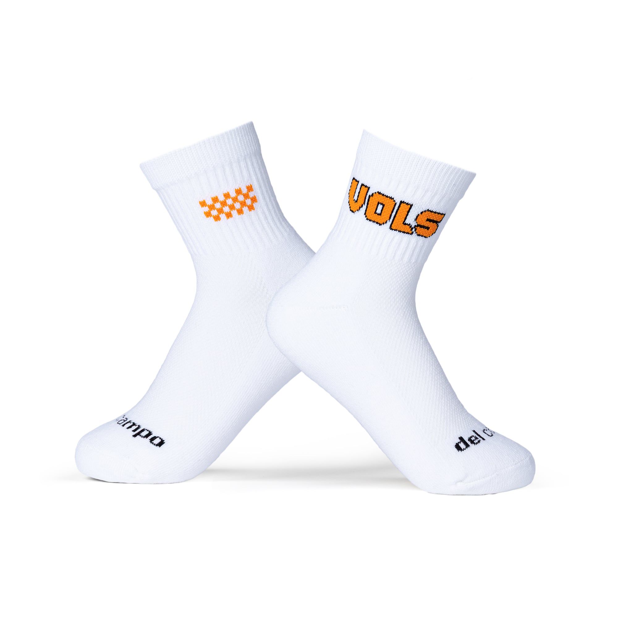 Unisex Del Campo White Tennessee Volunteers Quarter-Length Socks