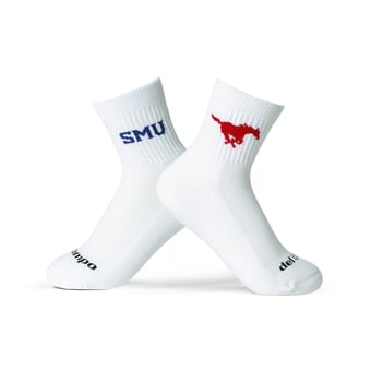 Unisex Del Campo White SMU Mustangs Quarter-Length Socks