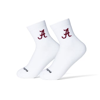 Unisex Del Campo White Alabama Crimson Tide Quarter-Length Socks