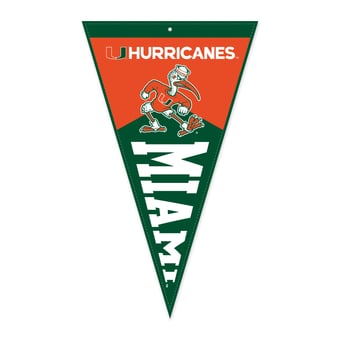 Jardine Miami Hurricanes 16" x 27" Pennant Shape Golf Towel with Magnetic Clip