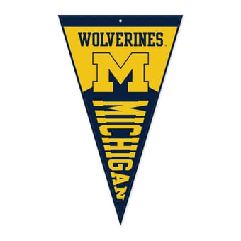 "Jardine Michigan Wolverines 16"" x 27"" Pennant Shape Golf Towel with Magnetic Clip"