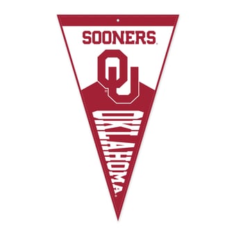 "Jardine Oklahoma Sooners 16"" x 27"" Pennant Shape Golf Towel with Magnetic Clip"