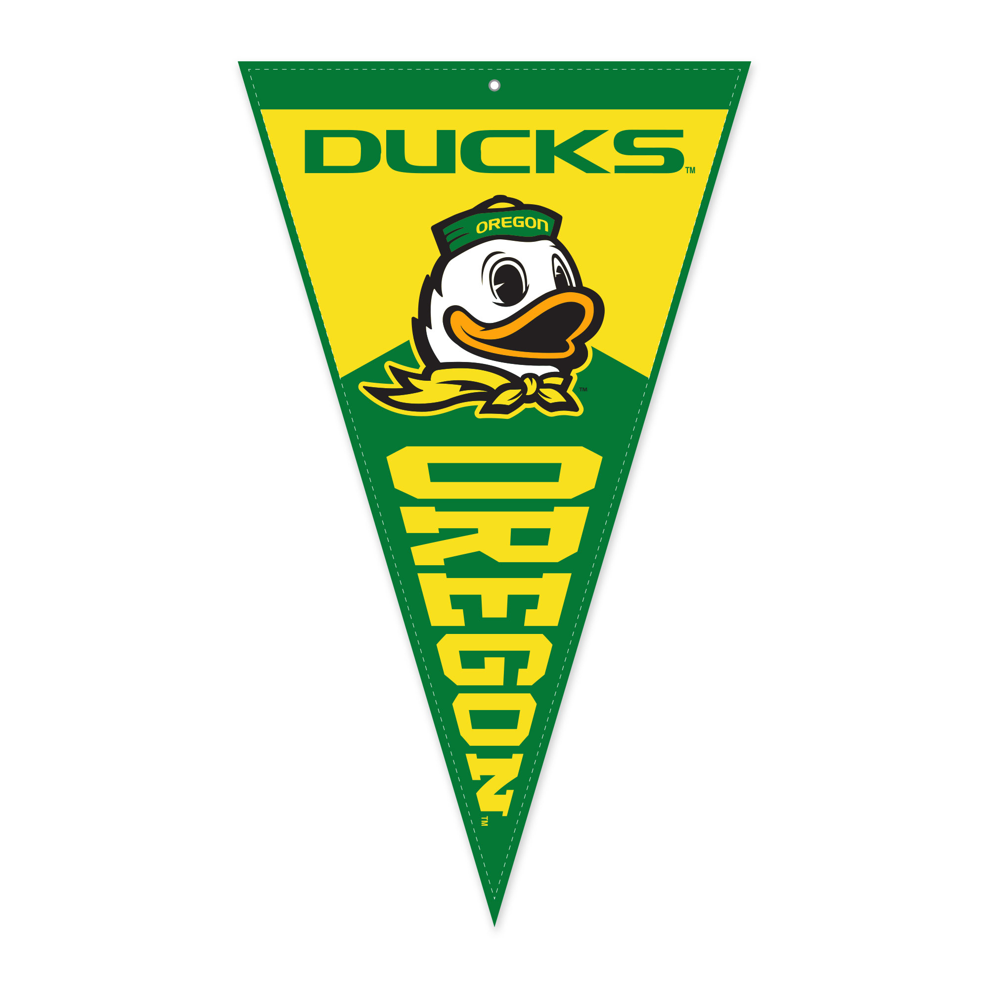 Jardine Oregon Ducks 16" x 27" Pennant Shape Golf Towel with Magnetic Clip