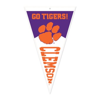 Jardine Clemson Tigers 16" x 27" Pennant Shape Golf Towel with Magnetic Clip
