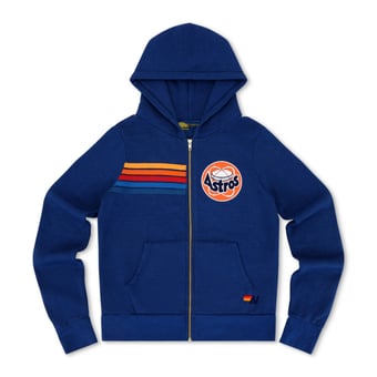Unisex Aviator Nation x MLB Royal Houston Astros Tri-Blend Full-Zip Hoodie