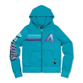 Unisex Aviator Nation x MLB Teal Arizona Diamondbacks Tri-Blend Full-Zip Hoodie