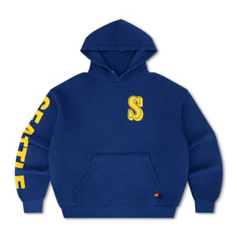 Unisex Aviator Nation x MLB Navy Seattle Mariners Relaxed Tri-Blend Hoodie