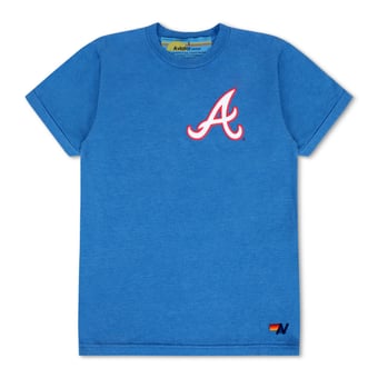 Unisex Aviator Nation x MLB Royal Atlanta Braves Tri-Blend T-Shirt