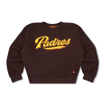 Unisex Aviator Nation x MLB Brown San Diego Padres Relaxed Tri-Blend Sweatshirt