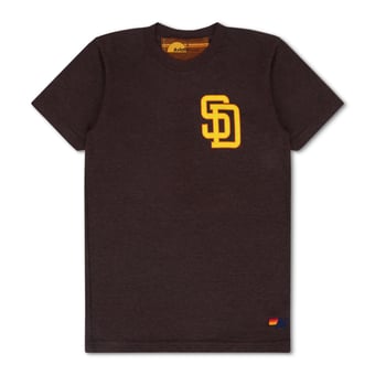 Unisex Aviator Nation x MLB Brown San Diego Padres Tri-Blend T-Shirt