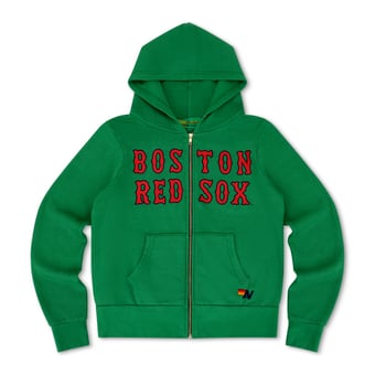 Unisex Aviator Nation x MLB Kelly Green Boston Red Sox Tri-Blend Full-Zip Hoodie