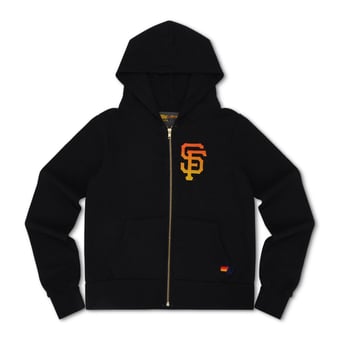 Unisex Aviator Nation x MLB Black San Francisco Giants Tri-Blend Full-Zip Hoodie