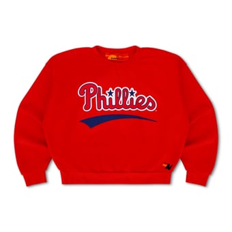 Unisex Aviator Nation x MLB Red Philadelphia Phillies Relaxed Tri-Blend Sweatshirt