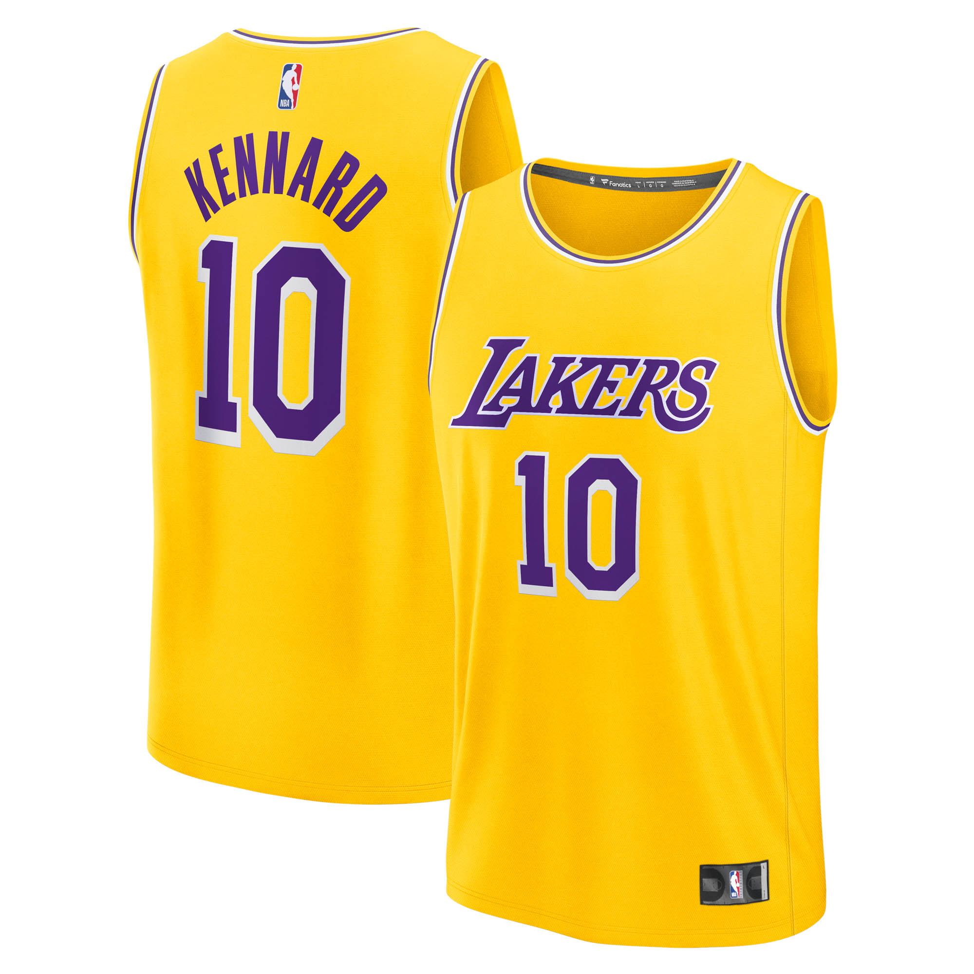 Men's Fanatics Luke Kennard Gold Los Angeles Lakers Fast Break Replica Jersey - Icon Edition